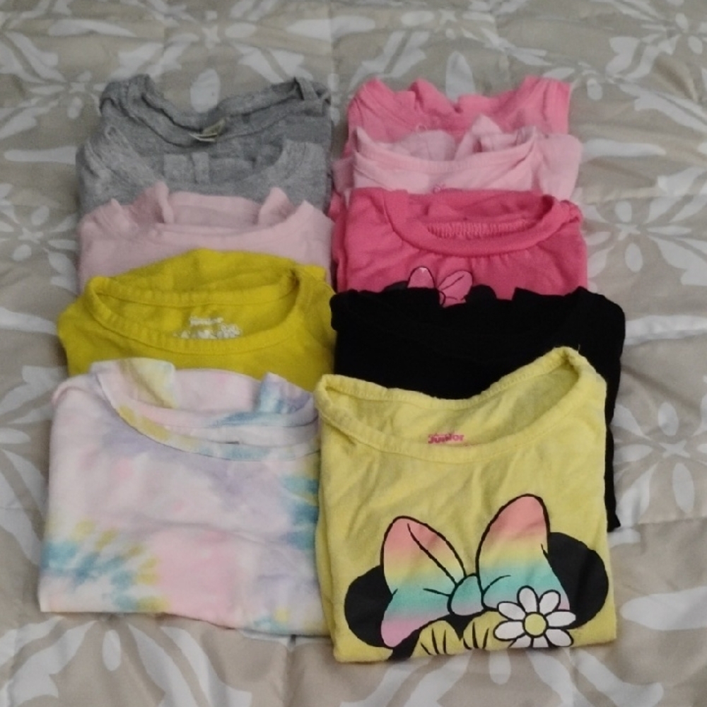 Colorful Graphic and Solid T-Shirts Bundle 2 T